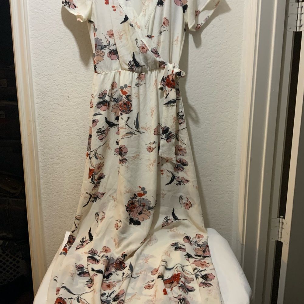 Staccato White Floral Maxi dress multicolor size Small - Picture 3 of 12
